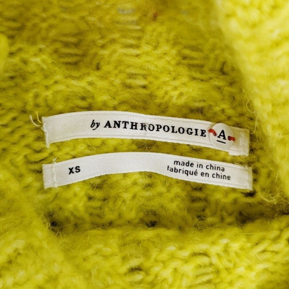Anthropologie sweater XS‎ oversized alpaca textured knit mock neck - Picture 5 of 7